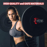 Iron Lab Olympic Barbell Collar Pair - 2 Inch Pro ABS Locking Set of 2 Black Clamps Perfect for Pro Crossfit Strong Lifts Exercise & Fitness - Tophatter Daily Deals