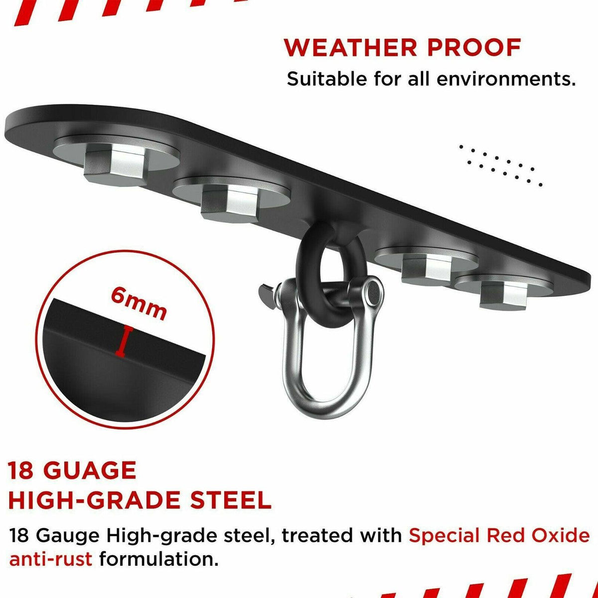 Hooks for Boxing Bags - 8" Iron Ceiling Hook Mount Heavy Duty MMA Training Hanger Exercise & Fitness - Tophatter Daily Deals