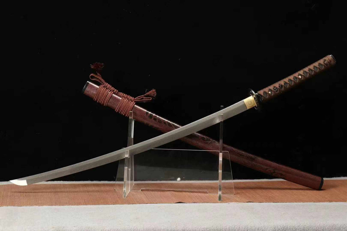 Iron Fitted Damascus Samurai Sword - Tophatter Daily Deals