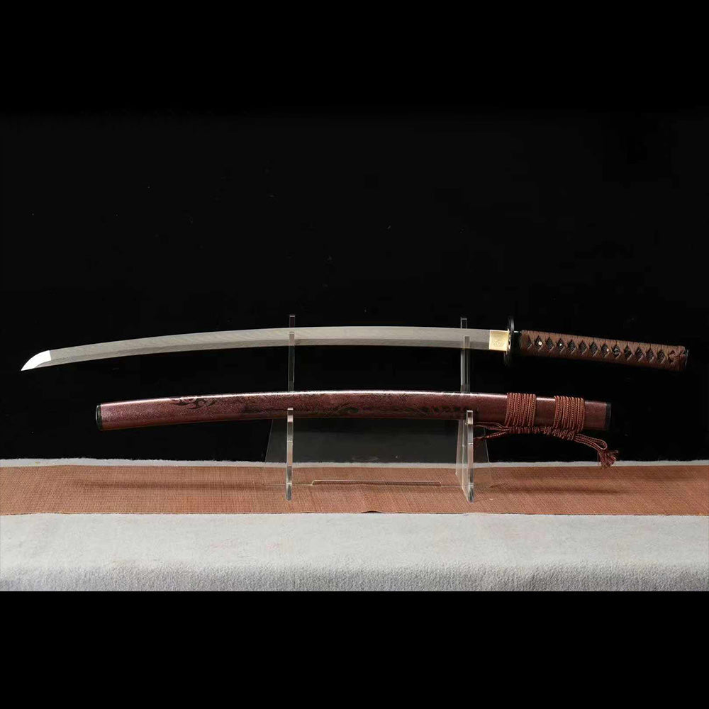 Iron Fitted Damascus Samurai Sword - Tophatter Daily Deals