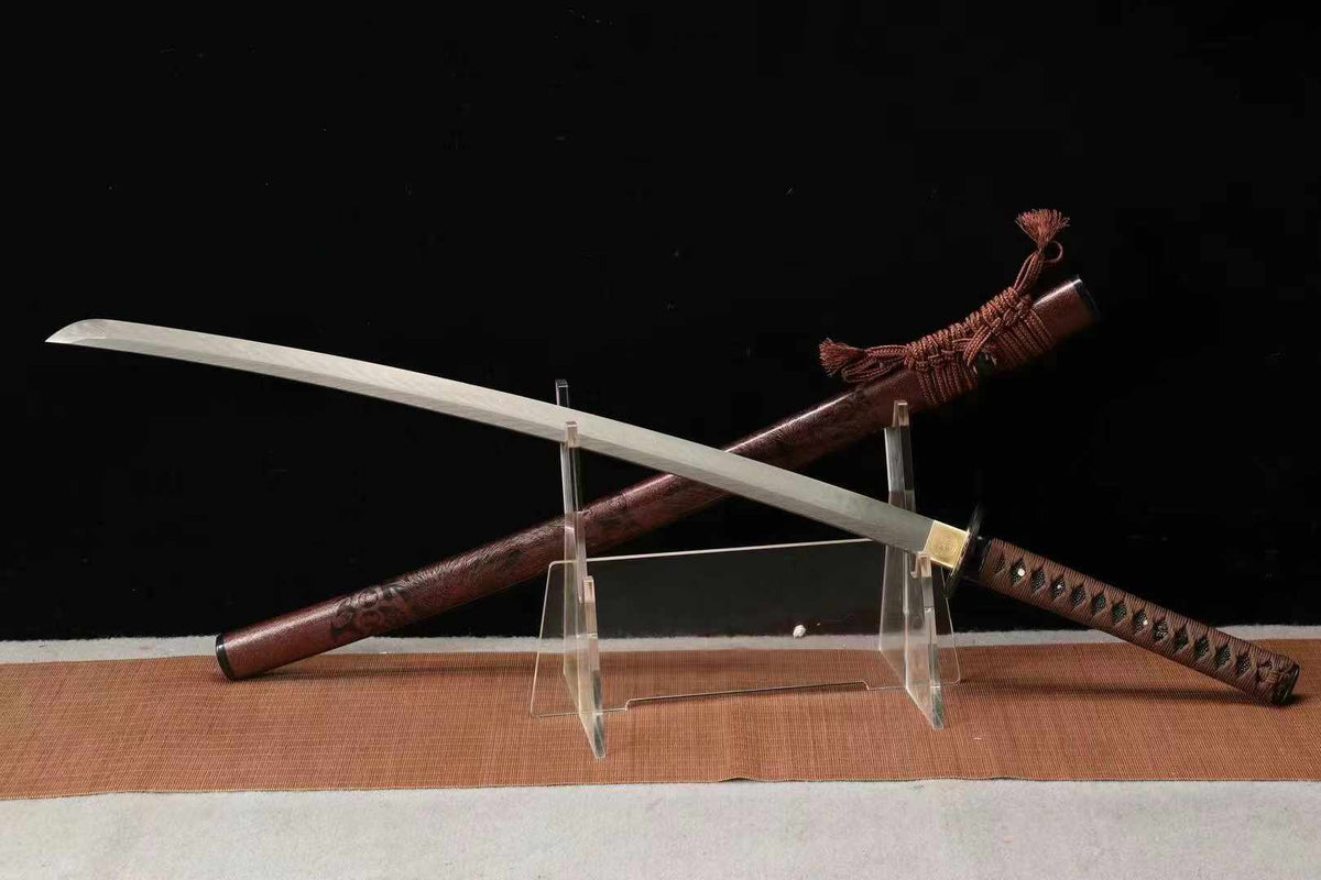 Iron Fitted Damascus Samurai Sword - Tophatter Daily Deals