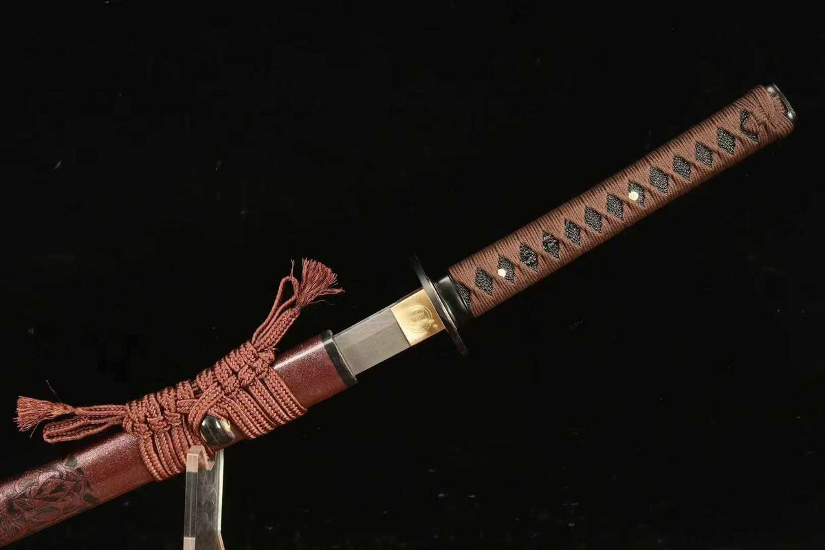 Iron Fitted Damascus Samurai Sword - Tophatter Daily Deals