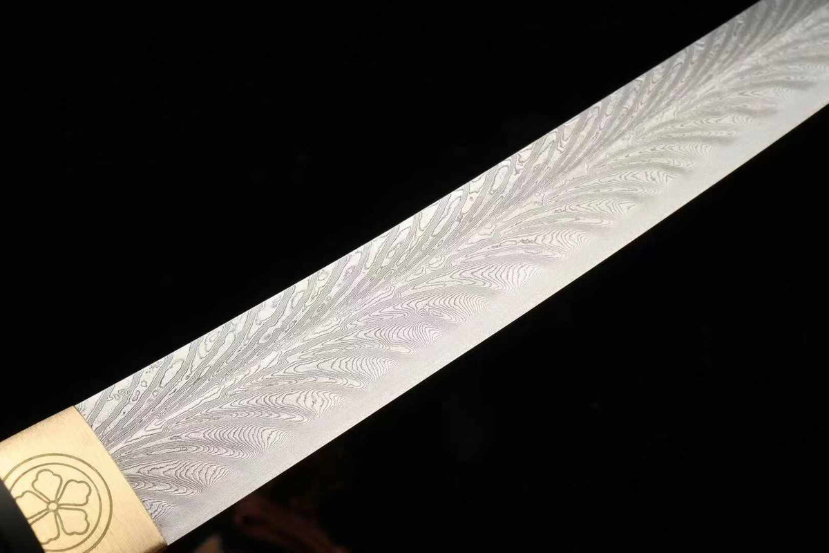 Iron Fitted Damascus Samurai Sword - Tophatter Daily Deals