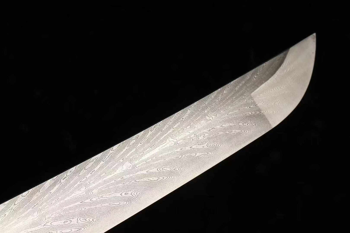 Iron Fitted Damascus Samurai Sword - Tophatter Daily Deals