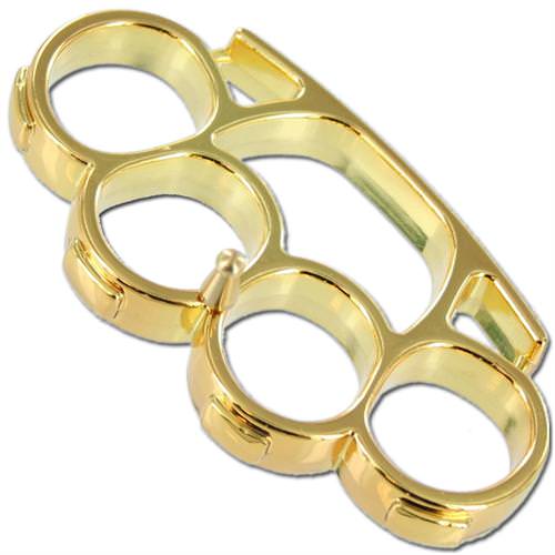 Iron Fist Knuckleduster Heavy Duty Gold Buckle & Paperweight - TOPHATTER'S ARMORY DEALS Collectible Weapons - Tophatter Daily Deals