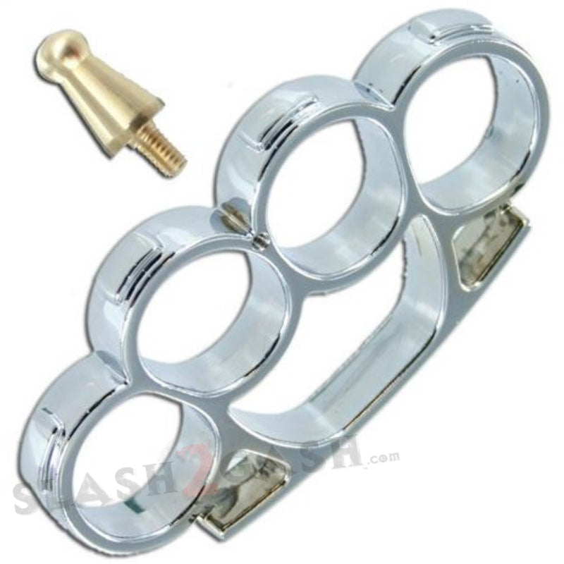 Iron Fist Knuckleduster Heavy Duty Buckle Paperweight - Silver Belt Buckle - Tophatter Daily Deals