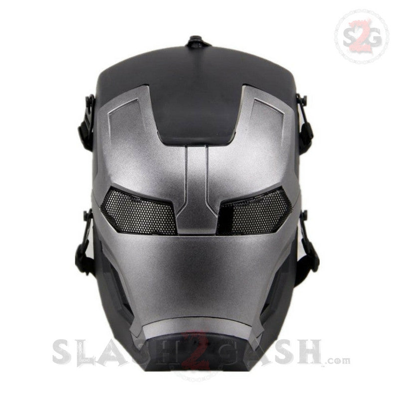 Iron Man Mask Airsoft Full Face War Machine Wire Mesh Convertible Face Mask - Tophatter Daily Deals