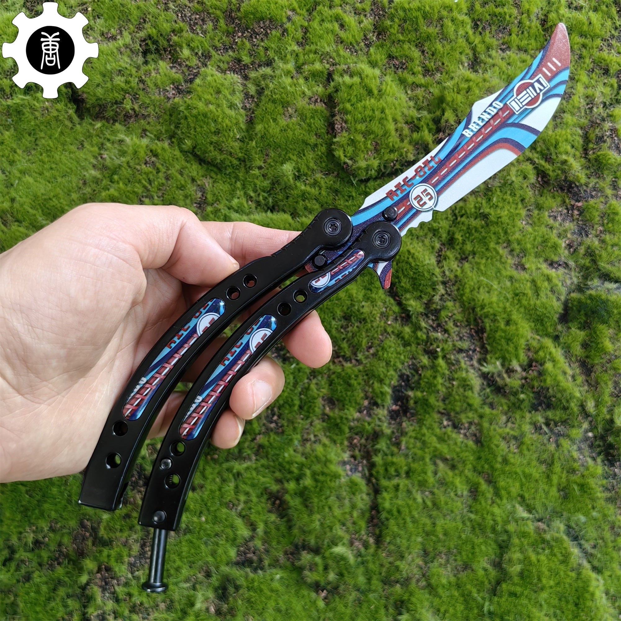 Italian Rally Pattern Balisong Metal Butterfly Knife Game Prop - Tophatter Daily Deals