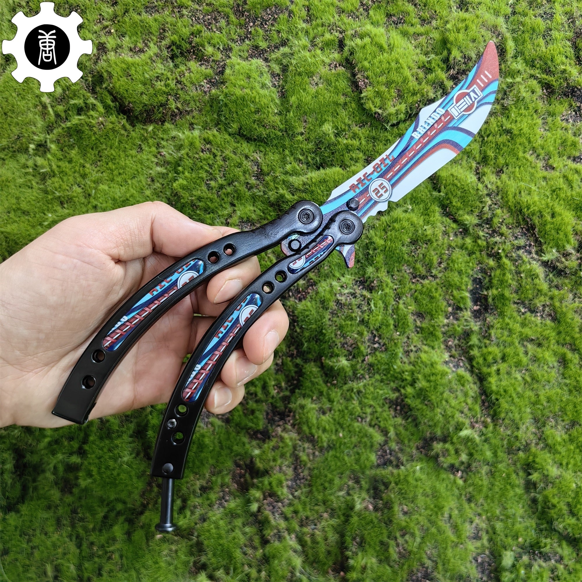 Italian Rally Pattern Balisong Metal Butterfly Knife Game Prop - Tophatter Daily Deals