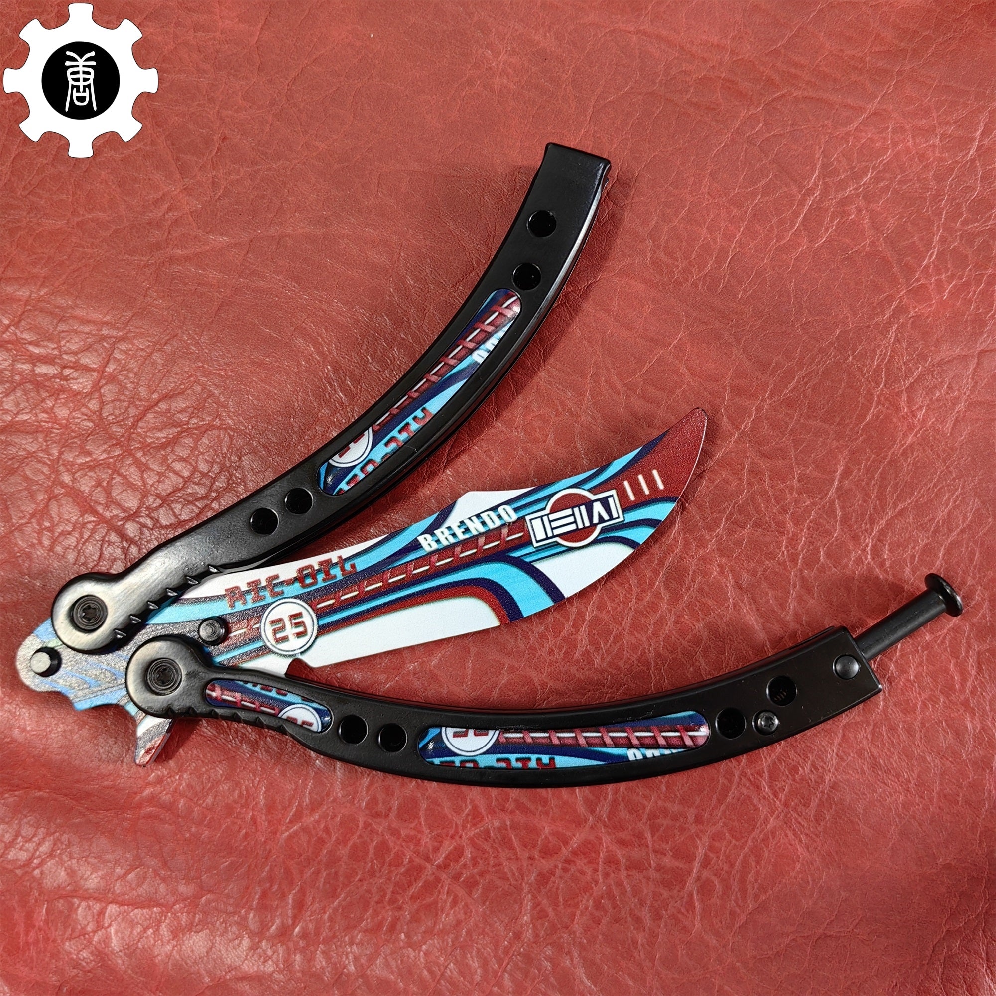 Italian Rally Pattern Balisong Metal Butterfly Knife Game Prop - Tophatter Daily Deals