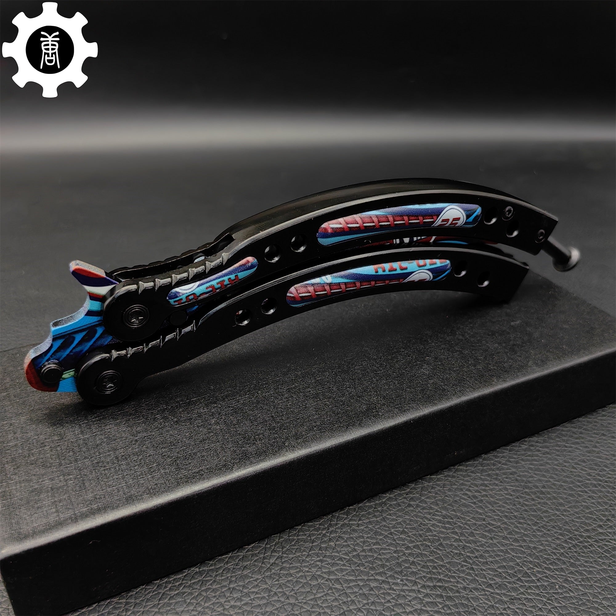 Italian Rally Pattern Balisong Metal Butterfly Knife Game Prop - Tophatter Daily Deals