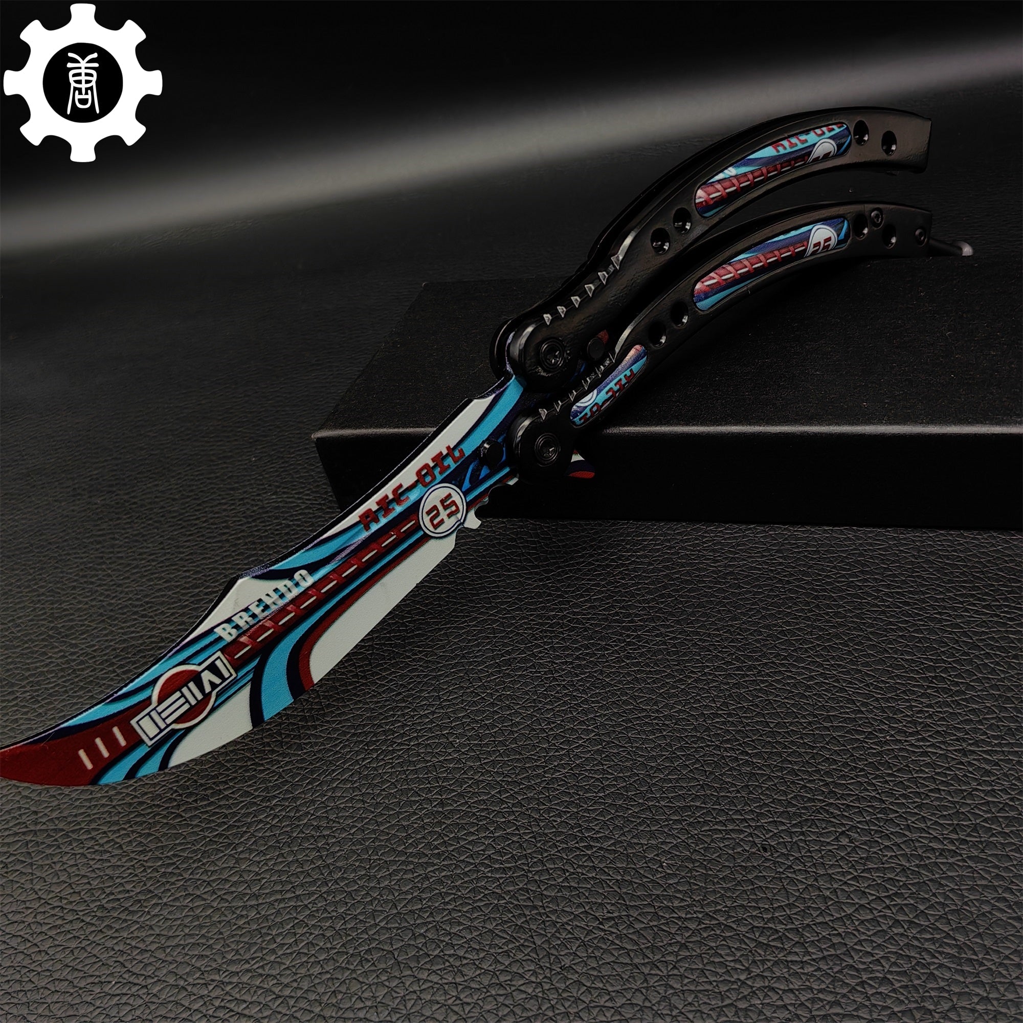 Italian Rally Pattern Balisong Metal Butterfly Knife Game Prop - Tophatter Daily Deals