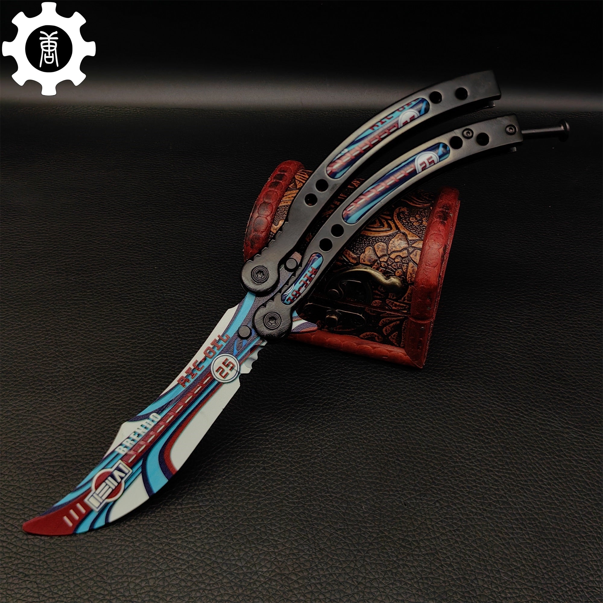 Italian Rally Pattern Balisong Metal Butterfly Knife Game Prop - Tophatter Daily Deals