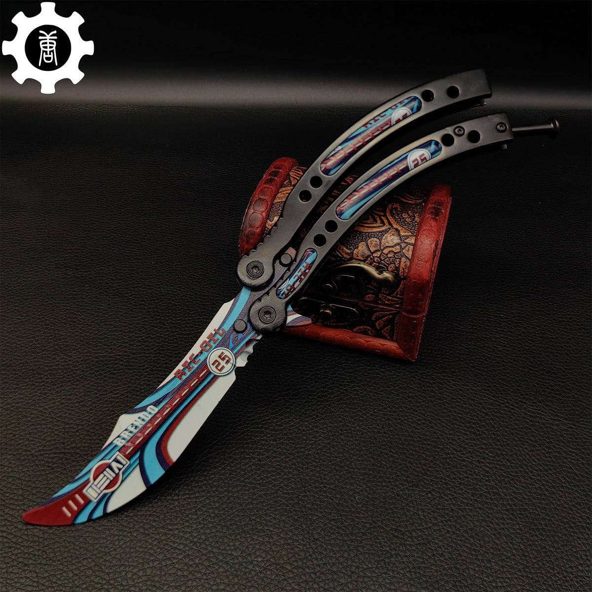 Italian Rally Pattern Balisong Metal Butterfly Knife Game Prop - Tophatter Daily Deals