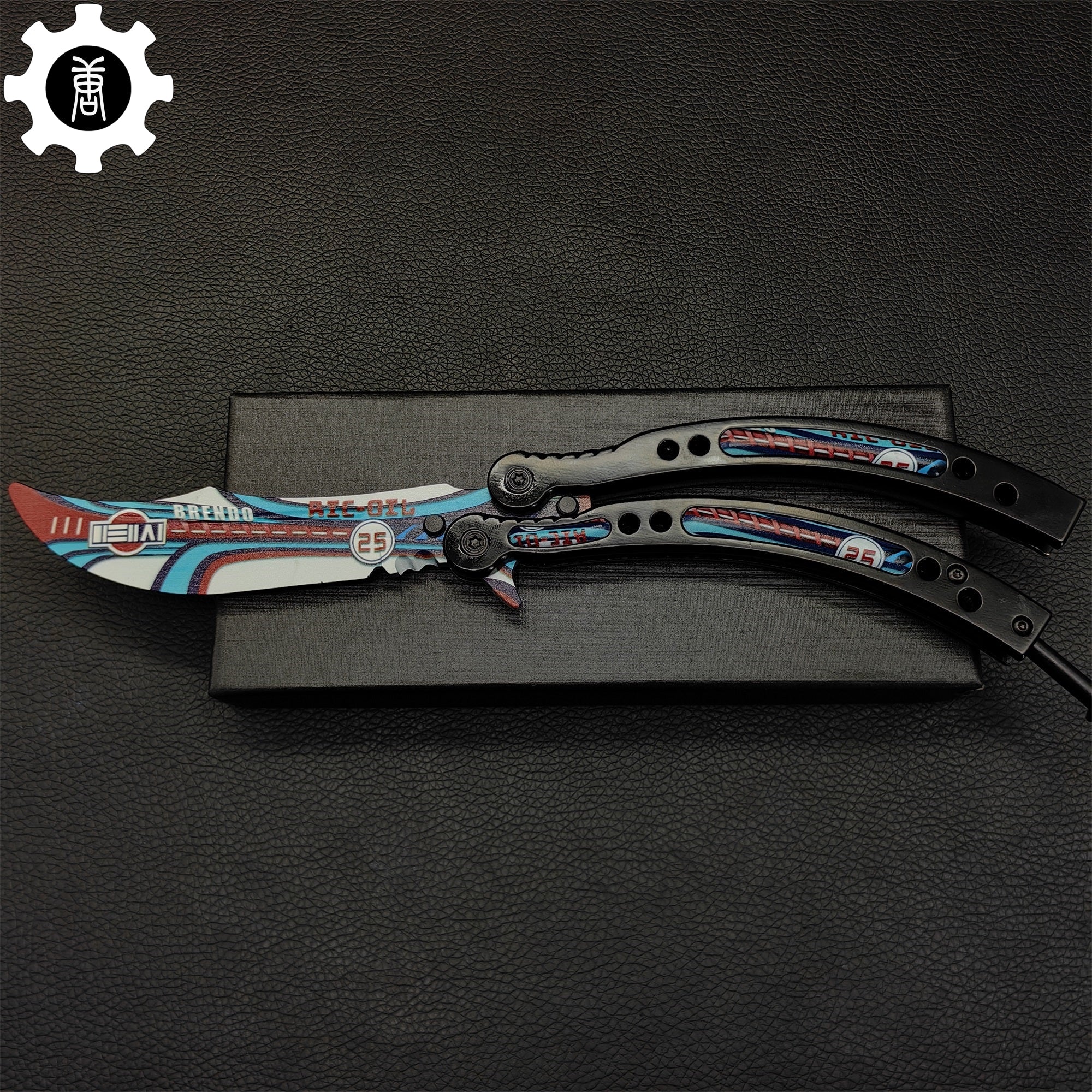 Italian Rally Pattern Balisong Metal Butterfly Knife Game Prop - Tophatter Daily Deals