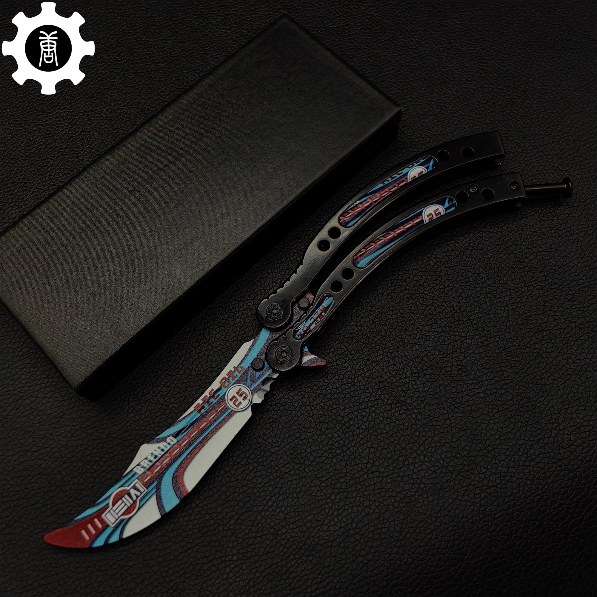Italian Rally Pattern Balisong Metal Butterfly Knife Game Prop - Tophatter Daily Deals