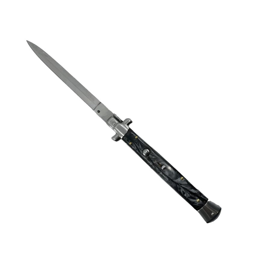 13" Ginormous Godfather Stiletto Automatic Knife - Black Wood Black Marble - BK1 Knife-Auto - Tophatter Daily Deals