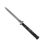 13" Ginormous Godfather Stiletto Automatic Knife - Black Wood Black Marble - BK1 Knife-Auto - Tophatter Daily Deals