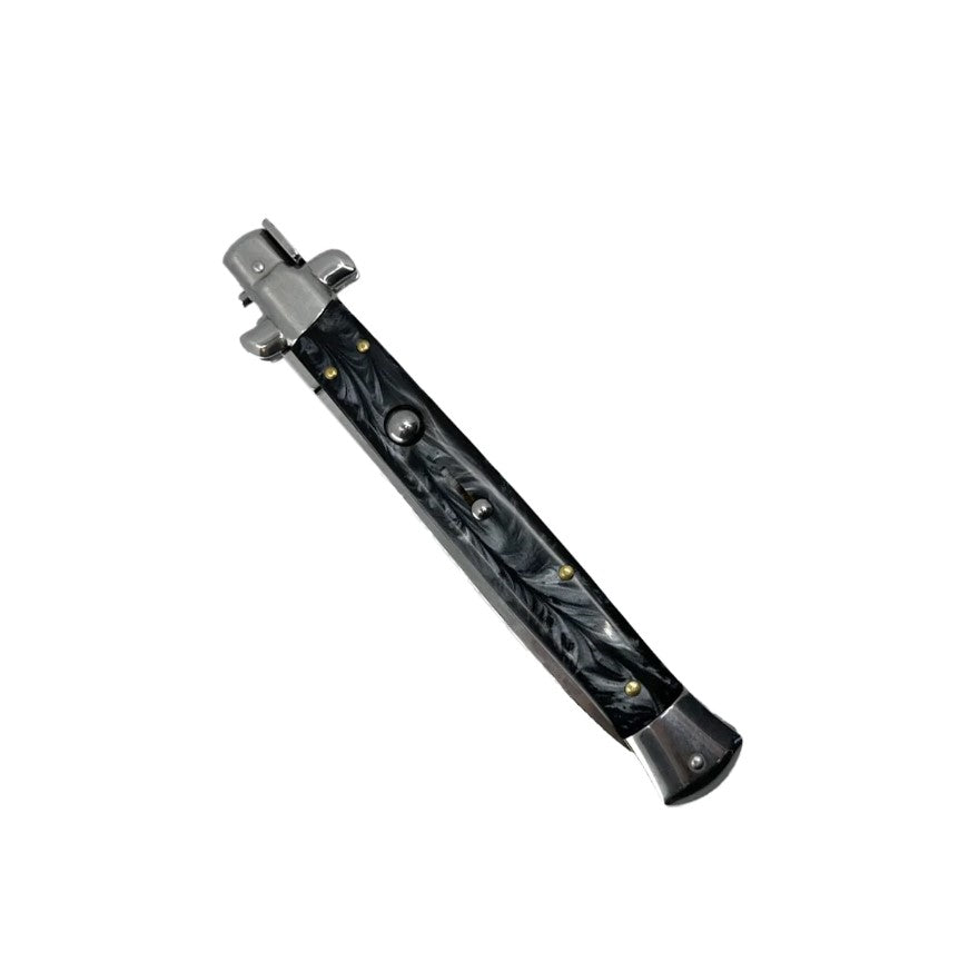 13" Ginormous Godfather Stiletto Automatic Knife - Black Wood Knife-Auto - Tophatter Daily Deals