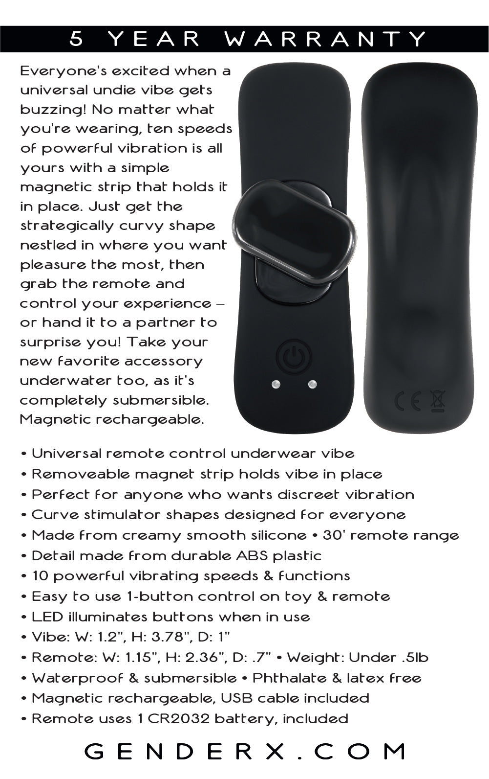 Gender X OUR UNDIE VIBE - Panty Vibe 9.6cm > Sex Toys For Ladies > Panty Vibes - Tophatter Daily Deals