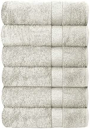 6-Piece Hotel & Spa 100% Cotton Bath Towel Set Bath - Tophatter Daily Deals