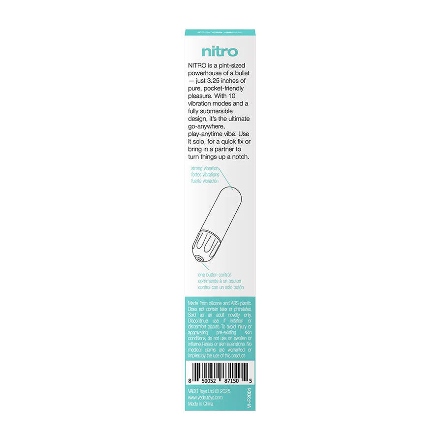 Nitro (Turquoise) – Waterproof Rechargeable 3.25 Inch Bullet Vibrator > Vibrators > Mini Vibrators - Tophatter Daily Deals