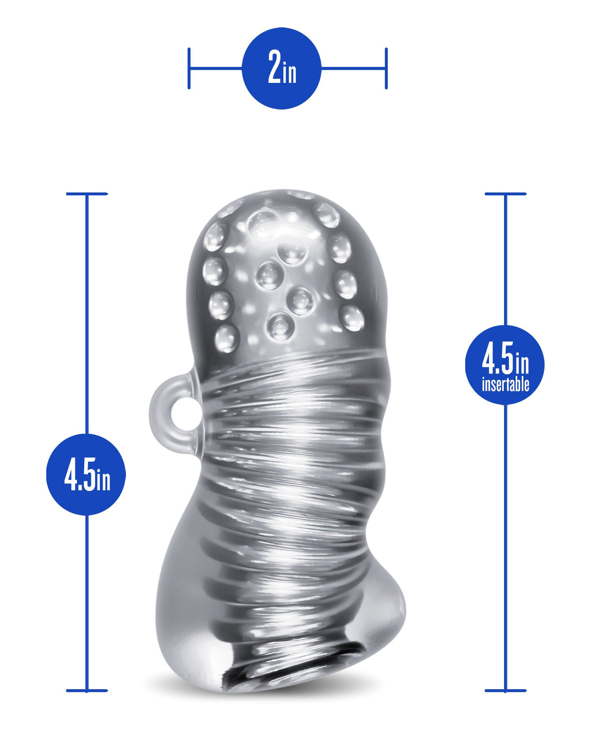 Rize Squeezy (Clear) – Textured Male Masturbator Sleeve > Sex Toys For Men > Masturbators > Manual - Tophatter Daily Deals