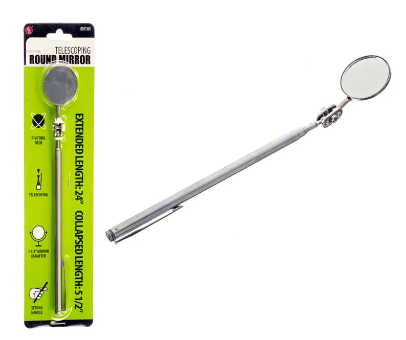 Telescopic Inspection Mirror w/ Swivel - Tophatter Daily Deals