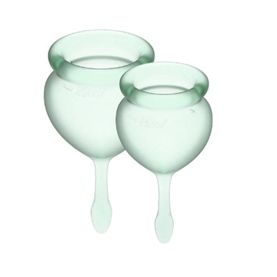 Feel Good Medical-Grade Silicone Reusable Menstrual Cup Set - Light Green > Essentials > Menstrual Products - Tophatter Daily Deals