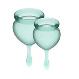 Feel Good Reusable Medical-Grade Silicone Menstrual Cup Set (Dark Green) > Essentials > Menstrual Products - Tophatter Daily Deals