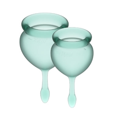 Feel Good Reusable Medical-Grade Silicone Menstrual Cup Set (Dark Green) > Essentials > Menstrual Products - Tophatter Daily Deals