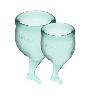 Feel Secure Medical-Grade Silicone Menstrual Cup 2pcs (Dark Green) > Essentials > Menstrual Products - Tophatter Daily Deals