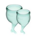 Feel Secure Medical-Grade Silicone Menstrual Cup 2pcs (Dark Green) > Essentials > Menstrual Products - Tophatter Daily Deals