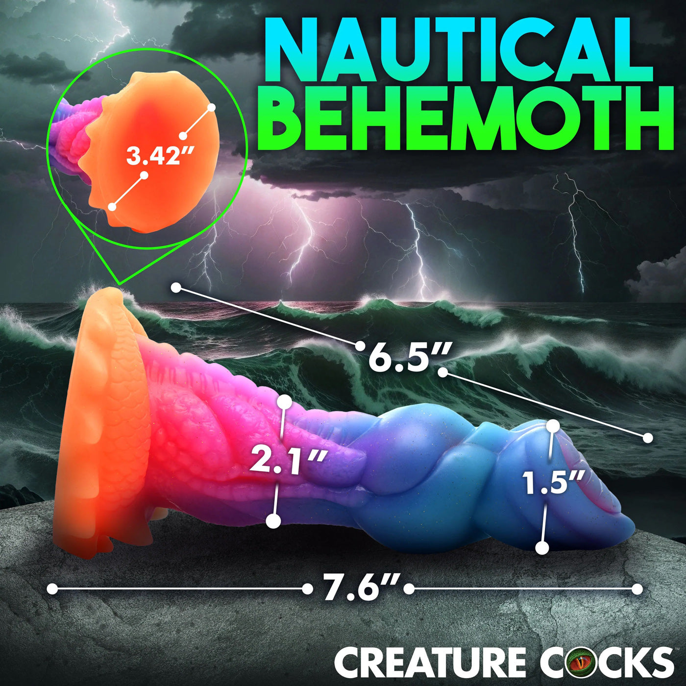 Creature Cocks Aqua-Cock Glow in the Dark – 19.3 cm Fantasy Dildo > Dildos > Fantasy - Tophatter Daily Deals