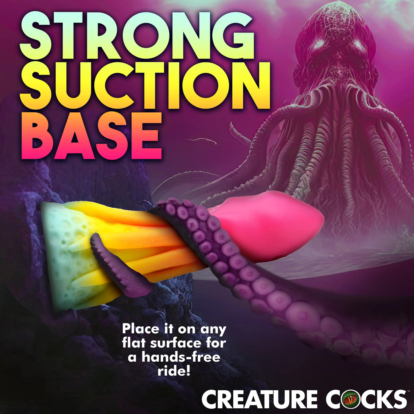 Creature Cocks King Kraken (Rainbow) Silicone Dildo 8.1 Inches – Premium Flexible Dildo > Dildos > Fantasy - Tophatter Daily Deals
