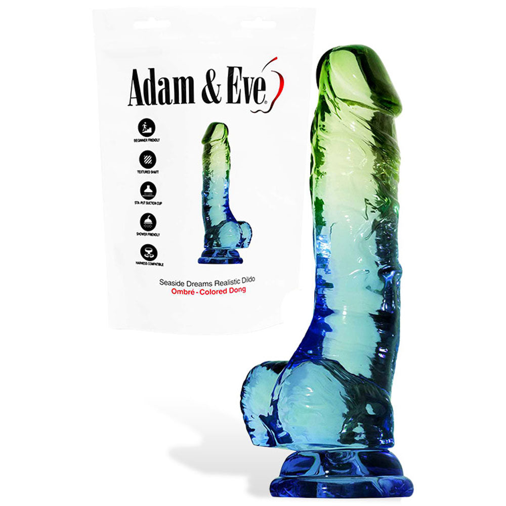 Adam & Eve Sensual Seaside 8.5 Inch Girthy Dildo > Dildos > Large Dildos - Tophatter Daily Deals