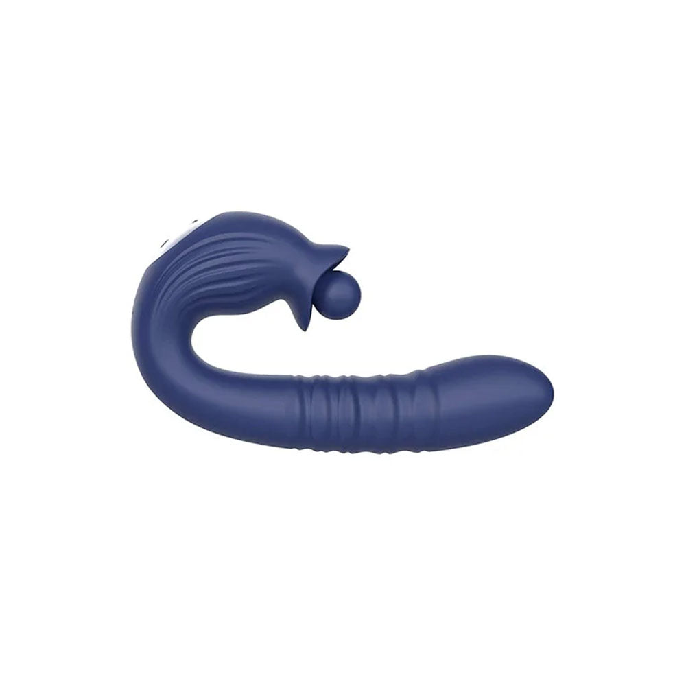 Adam & Eve Big Baller (Navy) – USB Rechargeable Thrusting Rabbit Vibrator 18.8 cm > Vibrators > Ladies > Rabbit Multi - Tophatter Daily Deals