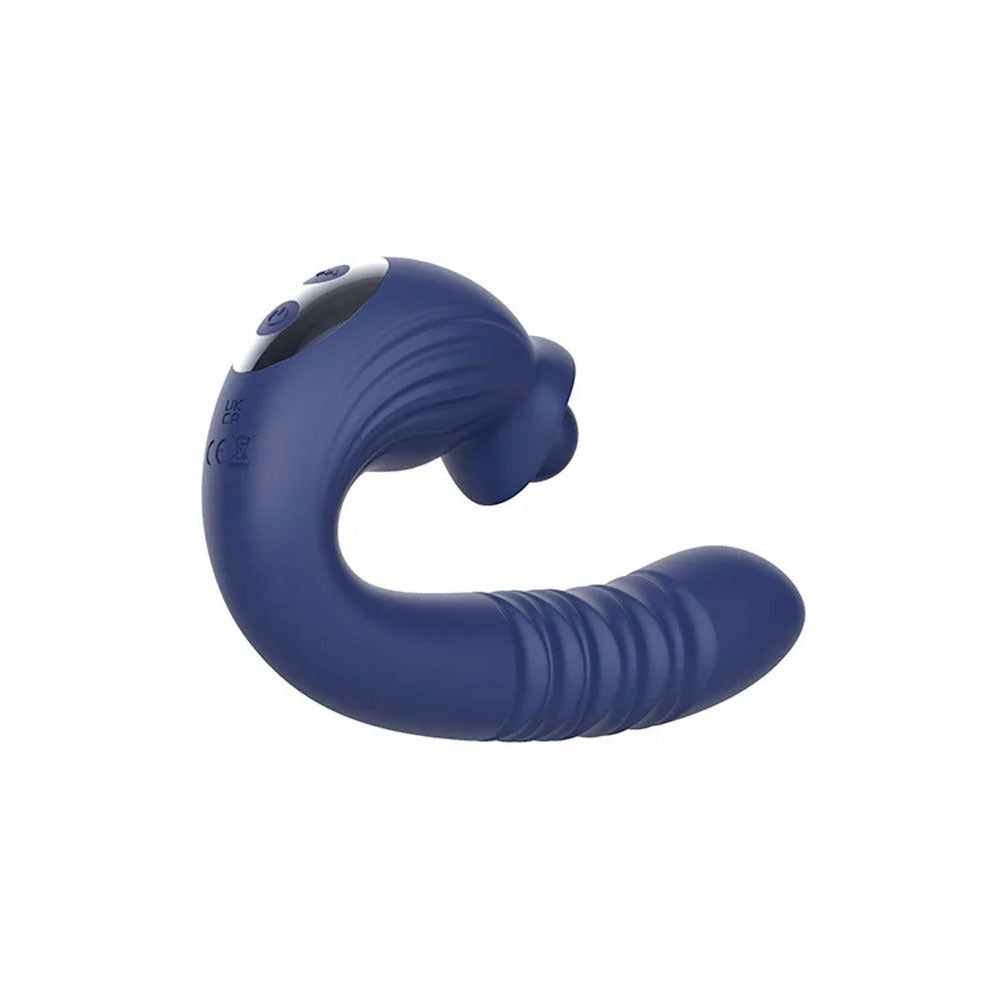Adam & Eve Big Baller (Navy) – USB Rechargeable Thrusting Rabbit Vibrator 18.8 cm > Vibrators > Ladies > Rabbit Multi - Tophatter Daily Deals