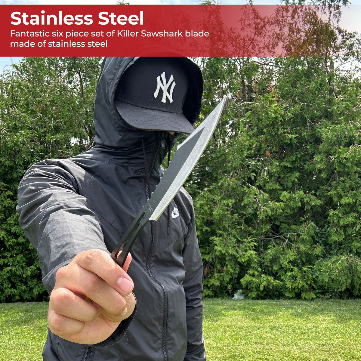 Japanese Killer Sawshark Throwing Set knives - Tophatter Daily Deals