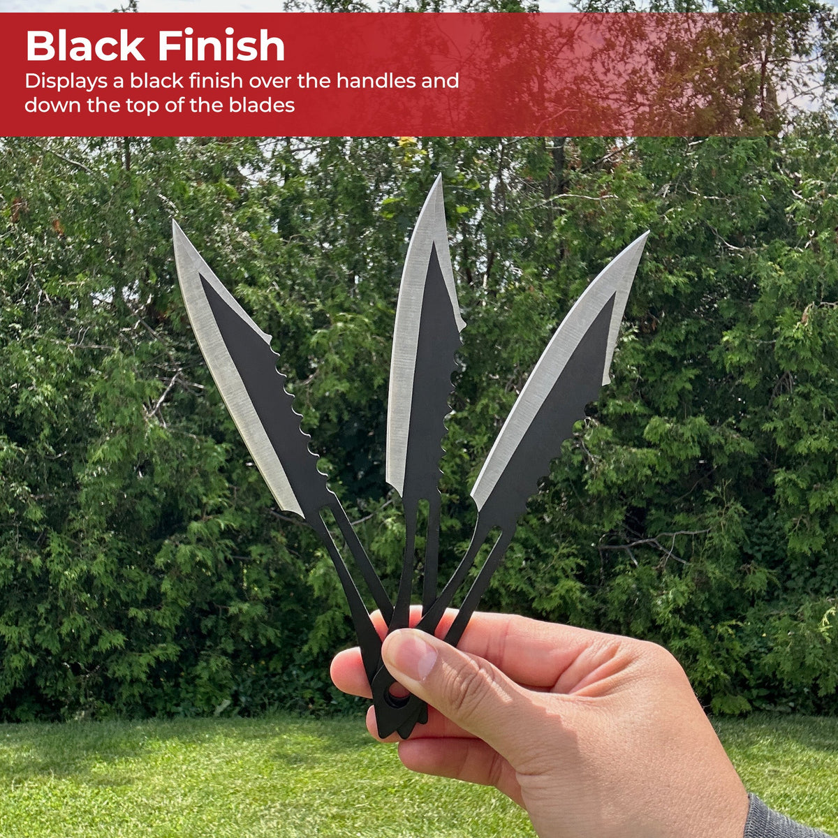 Japanese Killer Sawshark Throwing Set knives - Tophatter Daily Deals