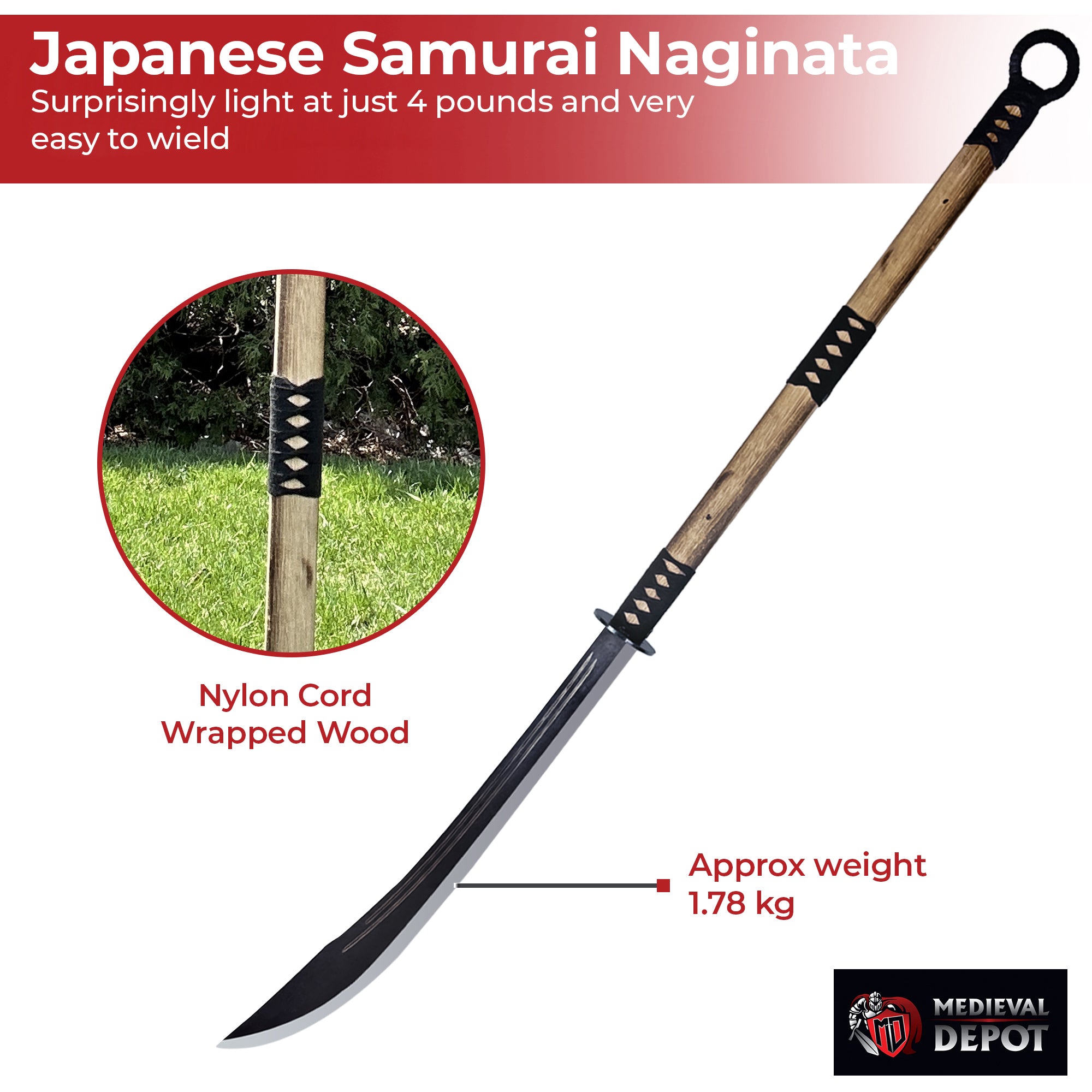 Japanese Samurai Warrior Naginata swords - Tophatter Daily Deals