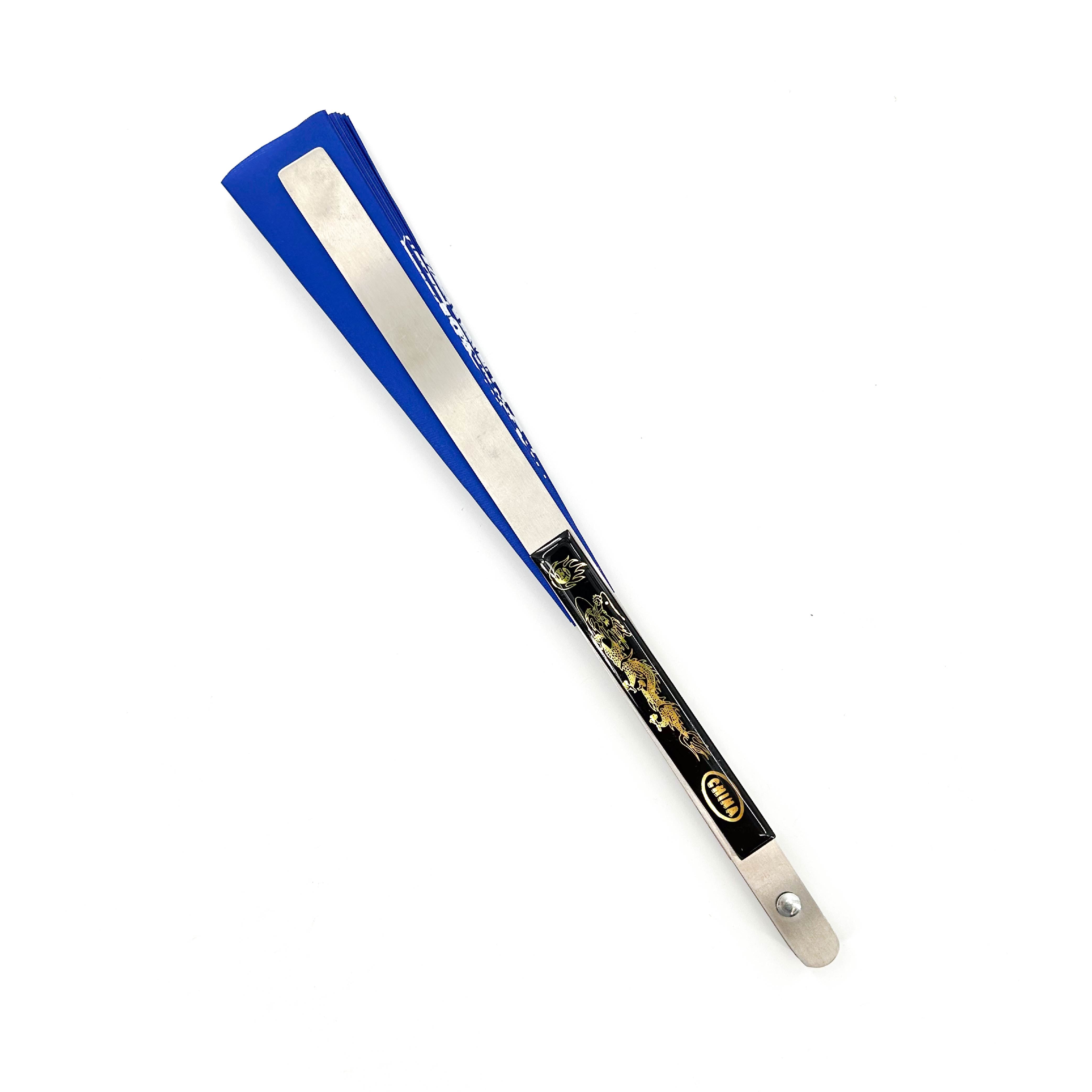 Japanese Tessen-Jutsu Iron Fan Tai Chi Blue ninja & martial arts - Tophatter Daily Deals