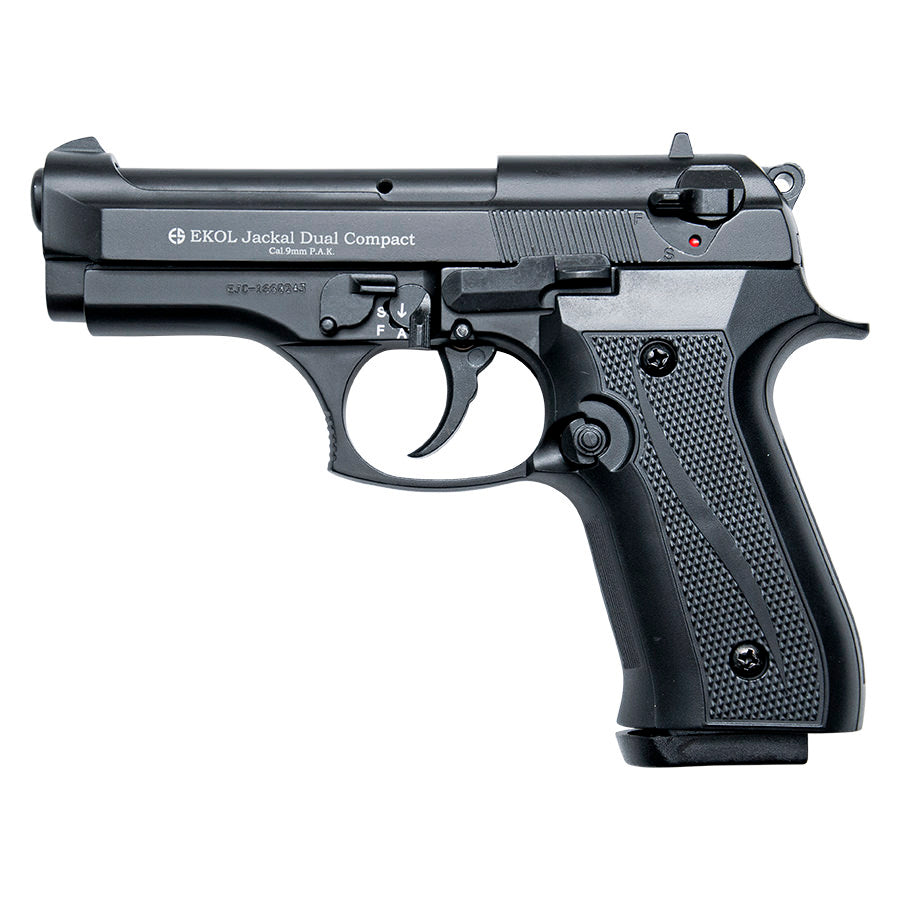 Jackal Compact Black Finish - Full Auto Machine Gun Blank Pistol - TOPHATTER'S ARMORY DEALS Collectible Weapons - Tophatter Daily Deals
