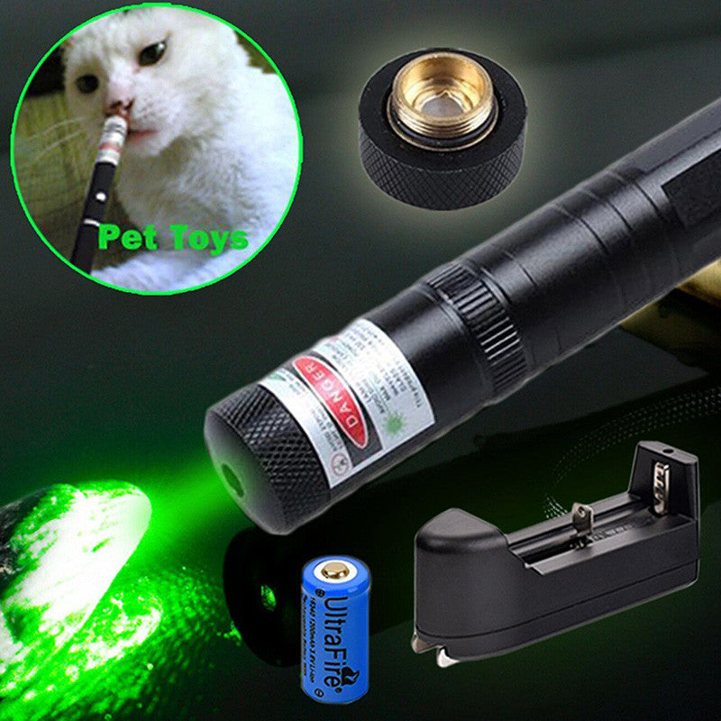 Green Laser Pointer Pen JD-851 High Power Military Grade 10 Miles + Star Cap + Battery + Charger 532nm Laser - Tophatter Daily Deals