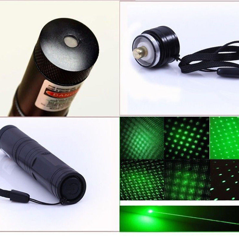 Green Laser Pointer Pen JD-851 High Power Military Grade 10 Miles + Star Cap + Battery + Charger 532nm Laser - Tophatter Daily Deals