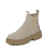 Warm Cozy Women Ankle Boots - Chunky Suede, For Winter - Tophatter Daily Deals