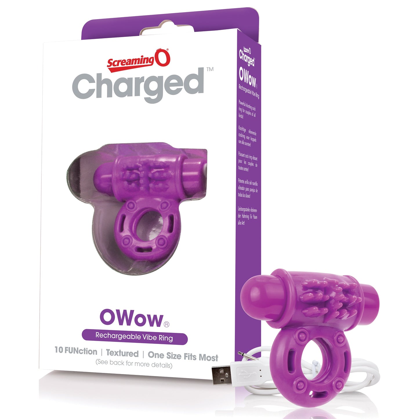 O Wow Ring – Rechargeable Vibrating Cock Ring with 10 Vibration Functions > Cock Ring > Vibrating - Tophatter Daily Deals