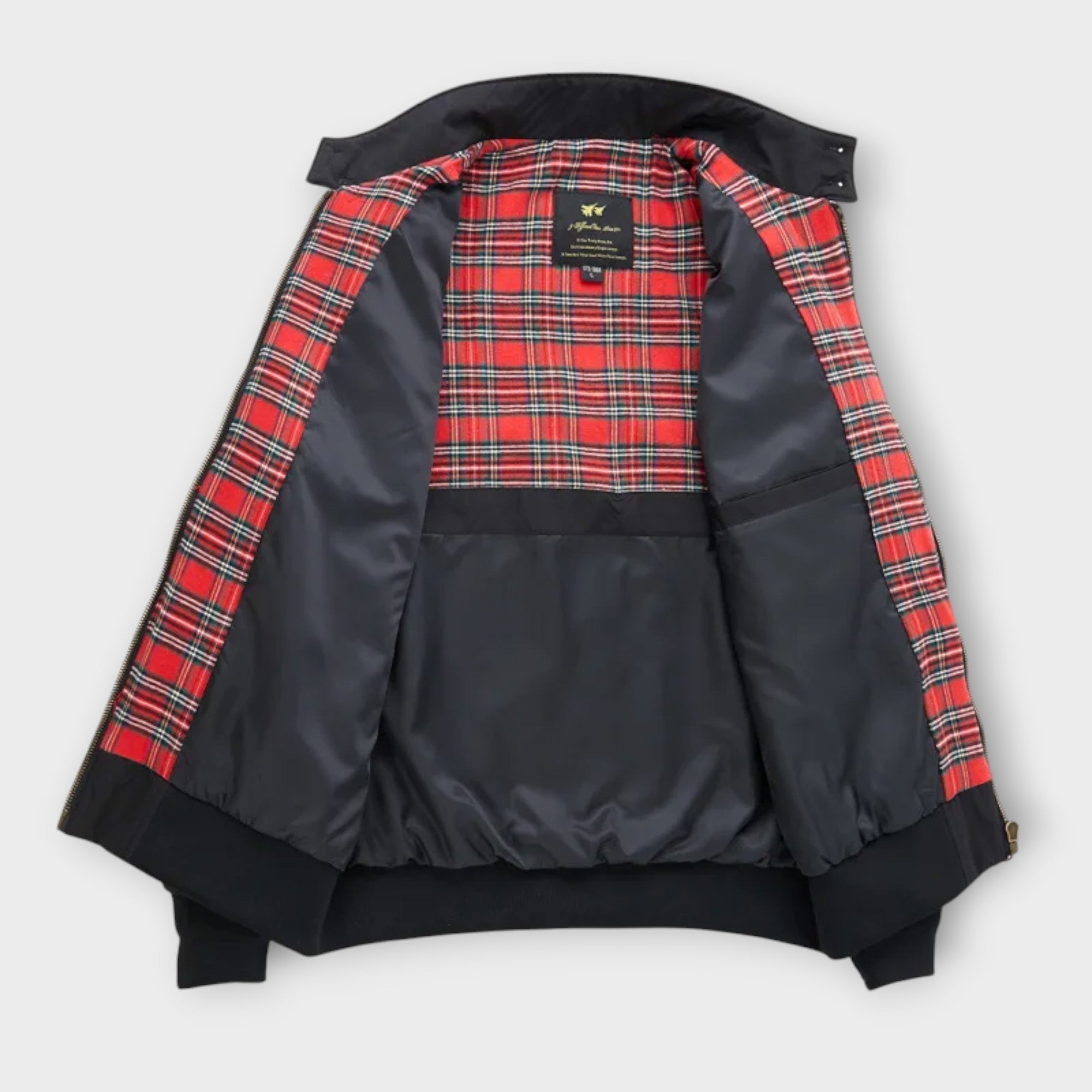 Lightweight Mens Bomber Jacket - Stand Collar, Plaid Lining - Tophatter Daily Deals