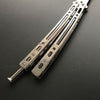Tanto Butterfly Knife w/ Spring Latch 440C Mirror Finish - Chrome 5 colors Chrome Knife-Balisong - Tophatter Daily Deals