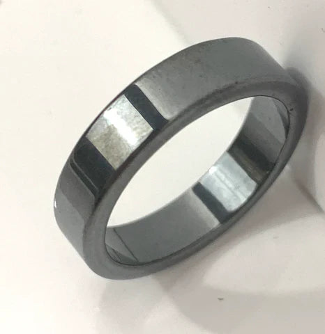 BLACK HEMATITE STONE RING - Tophatter Daily Deals